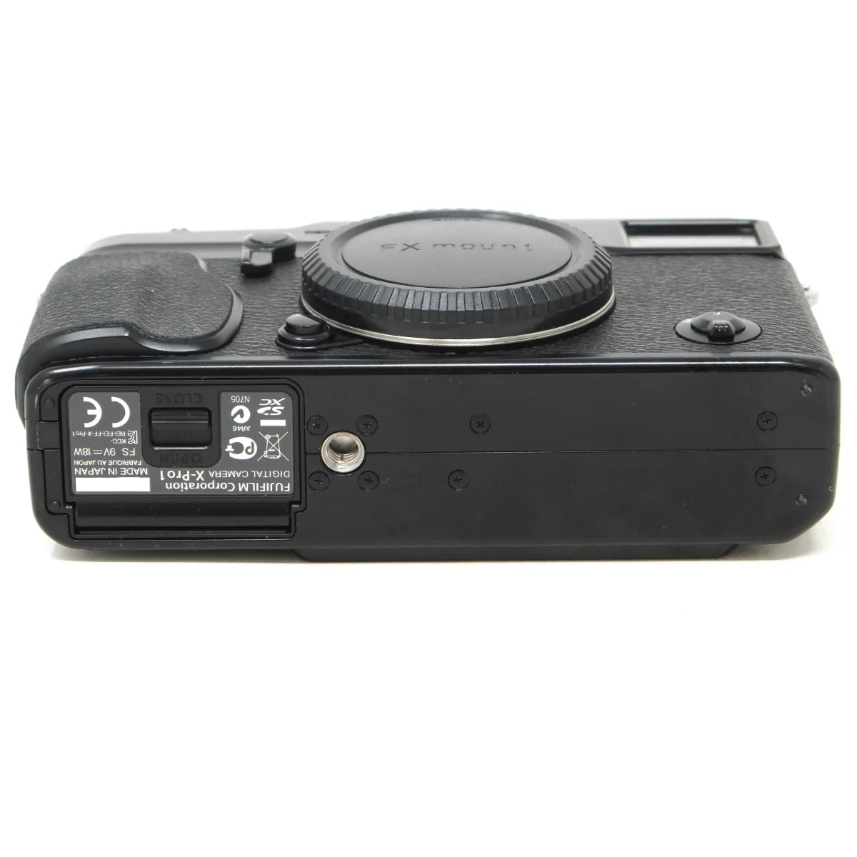 Used Fujifilm X-Pro1 Mirrorless camera body - bottom angle 