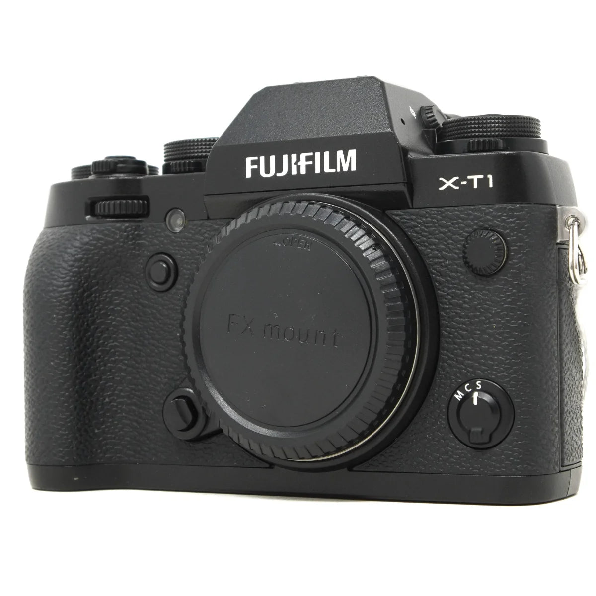 Used Fujifilm X-T1 Mirrorless camera body - front angle 
