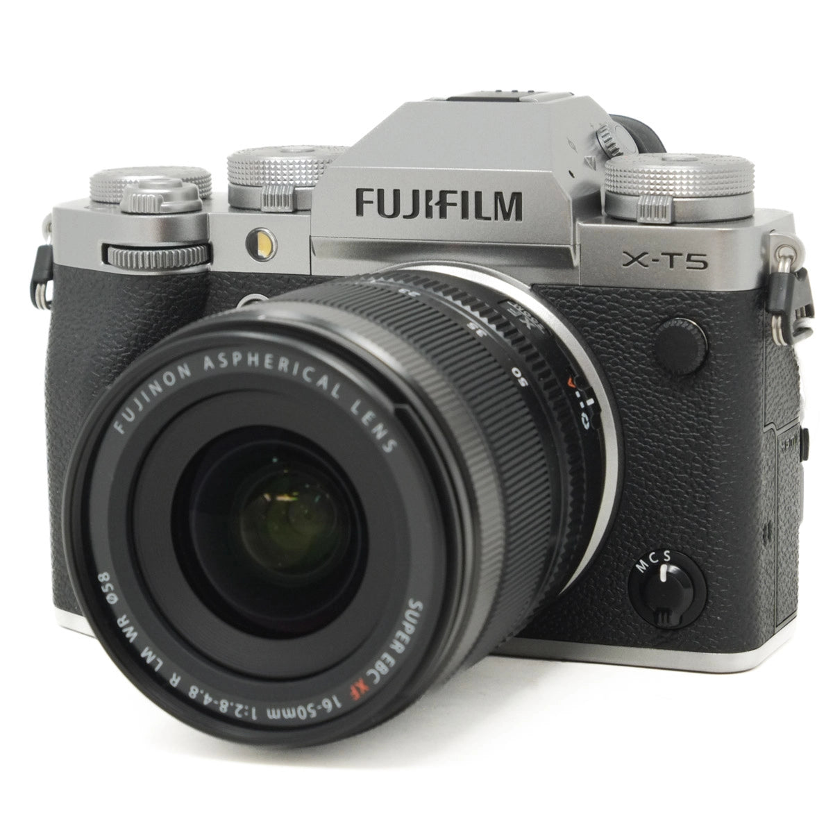 Fujifilm X-T5 camera on a white background