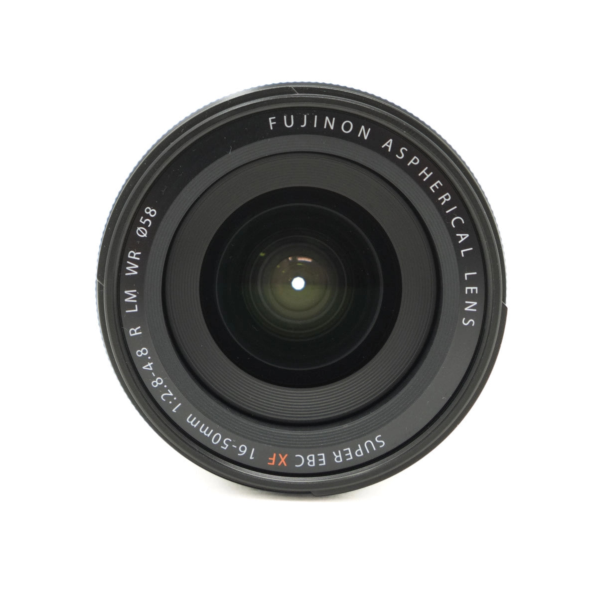 Fujifilm camera lens on a white background