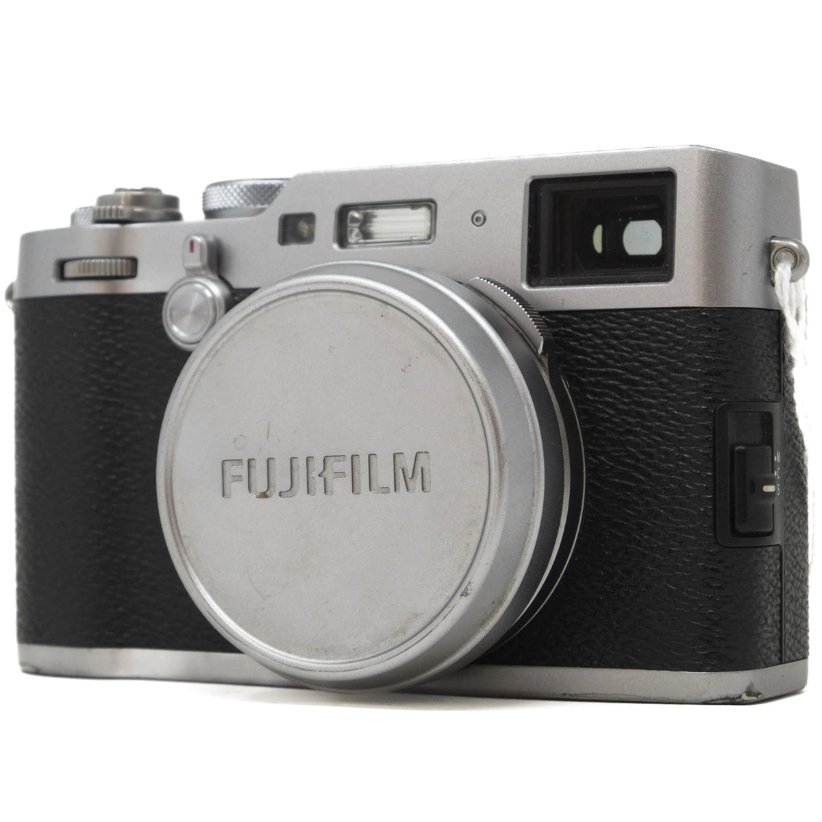 Used Fujifilm X100F Compact Mirrorless Camera - Front angle with lens cap