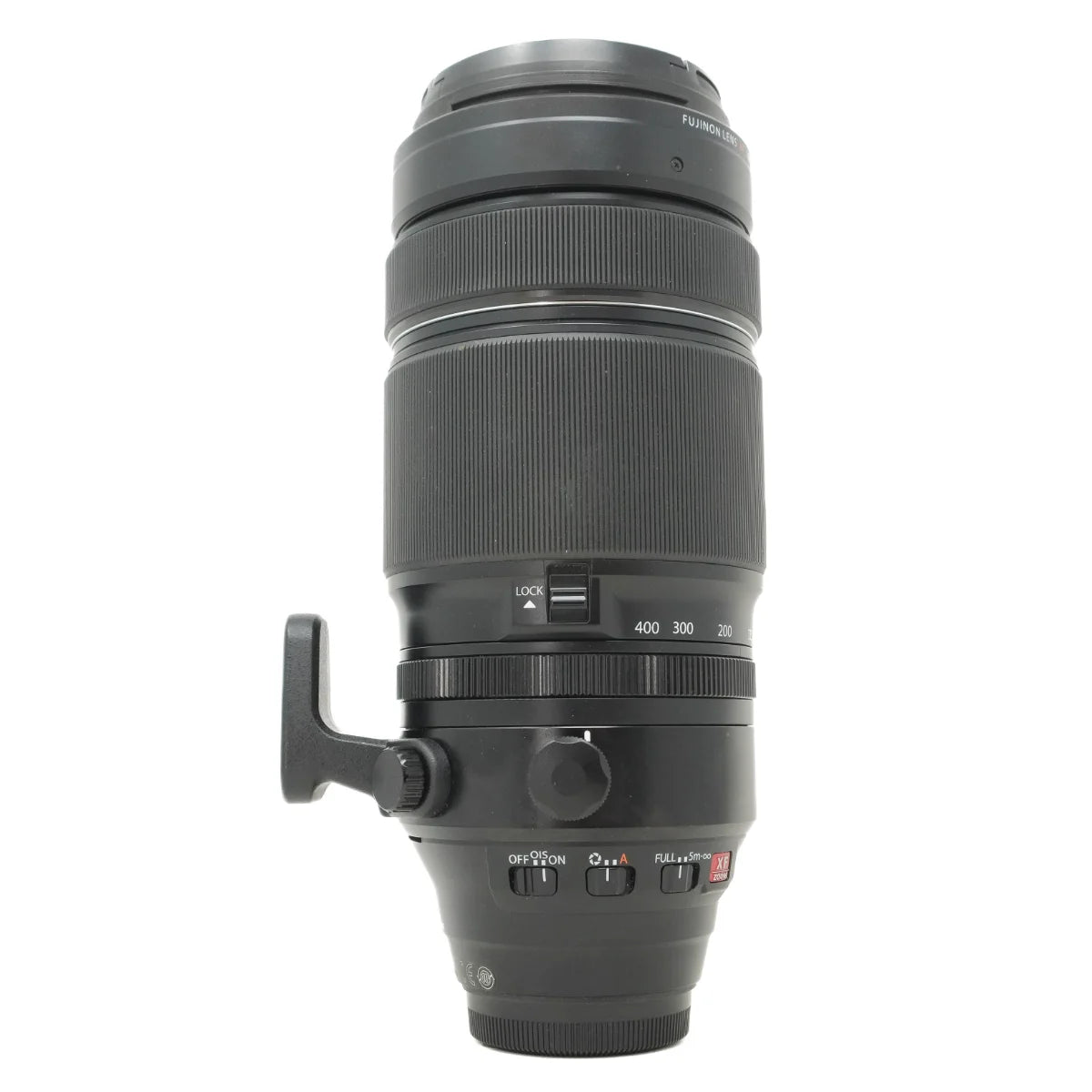 Used Fujifilm XF 100-400mm F4.5-5.6 R LM OIS WR lens - side angle 