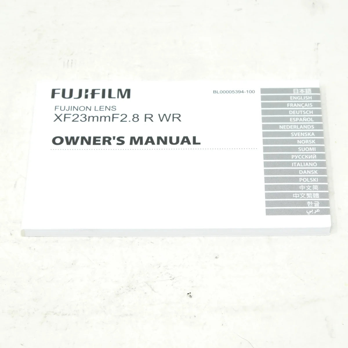 Used Fujifilm XF 23mm F2.8 R WR prime lens - manual 