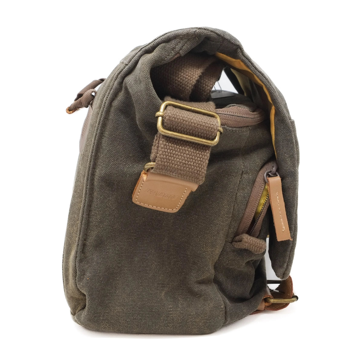 Used Gaden Canvas classic shoulder bag - side angle 
