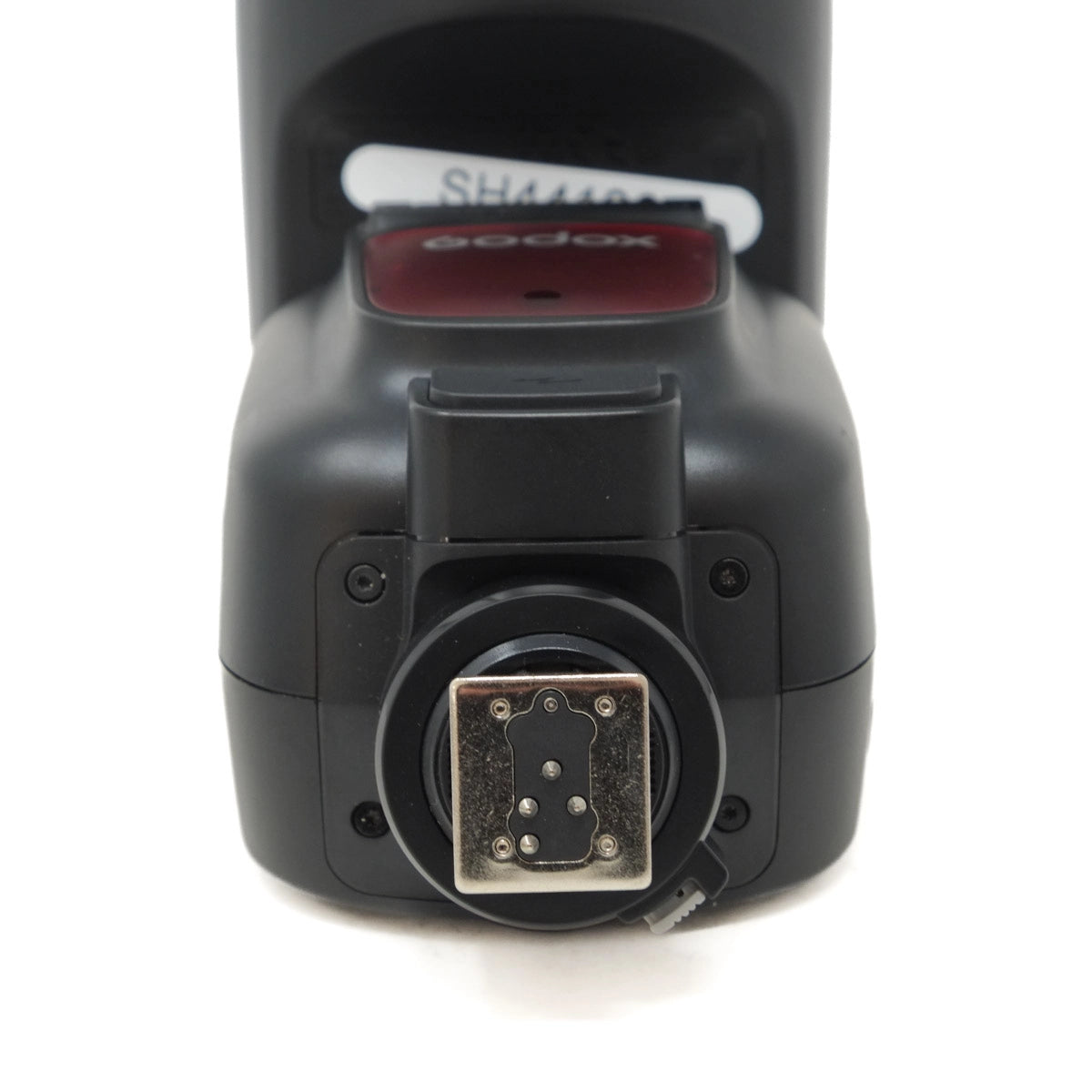 Flashgun with Godox branding on a white background