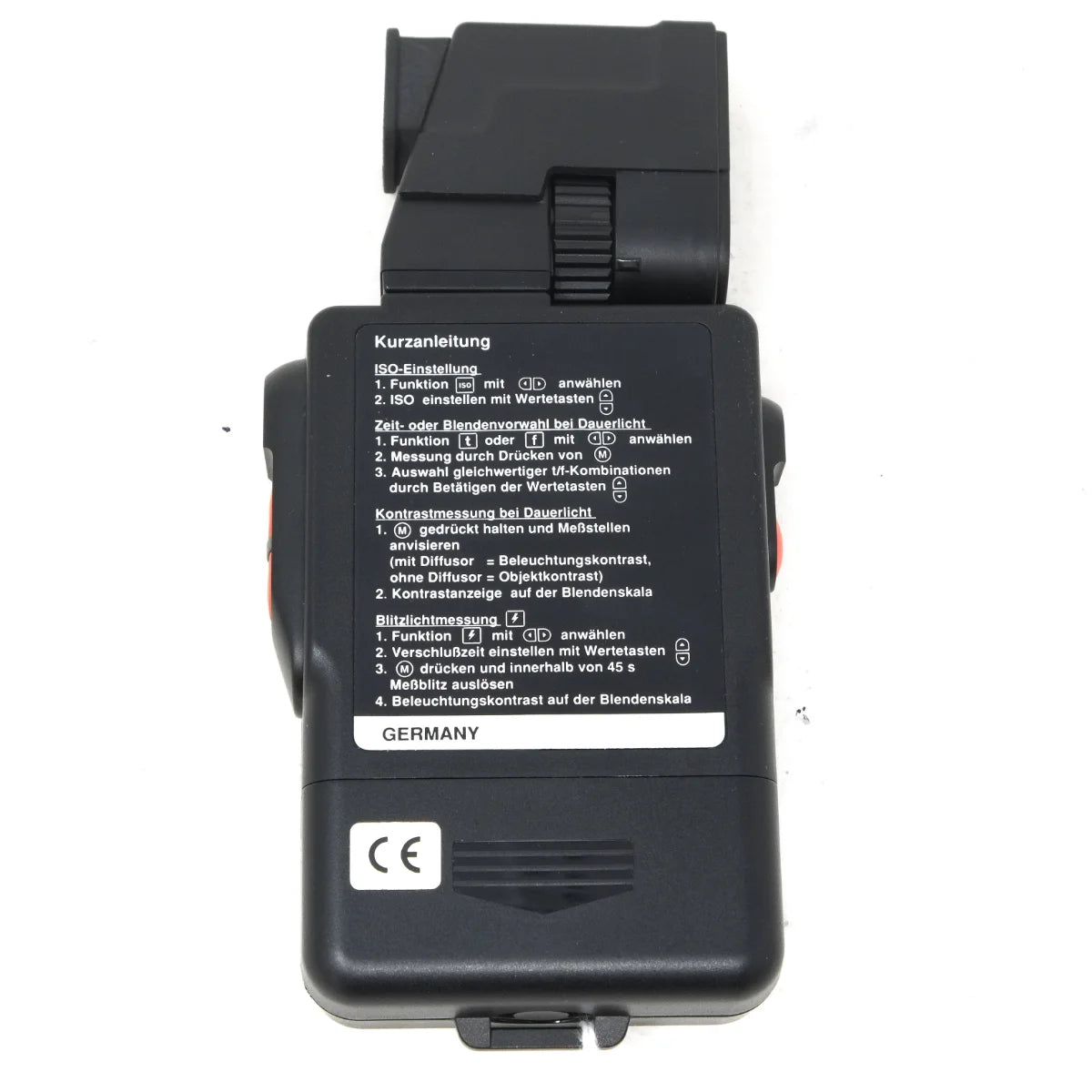 Used Gossen Variosix F2 Light meter - back angle 