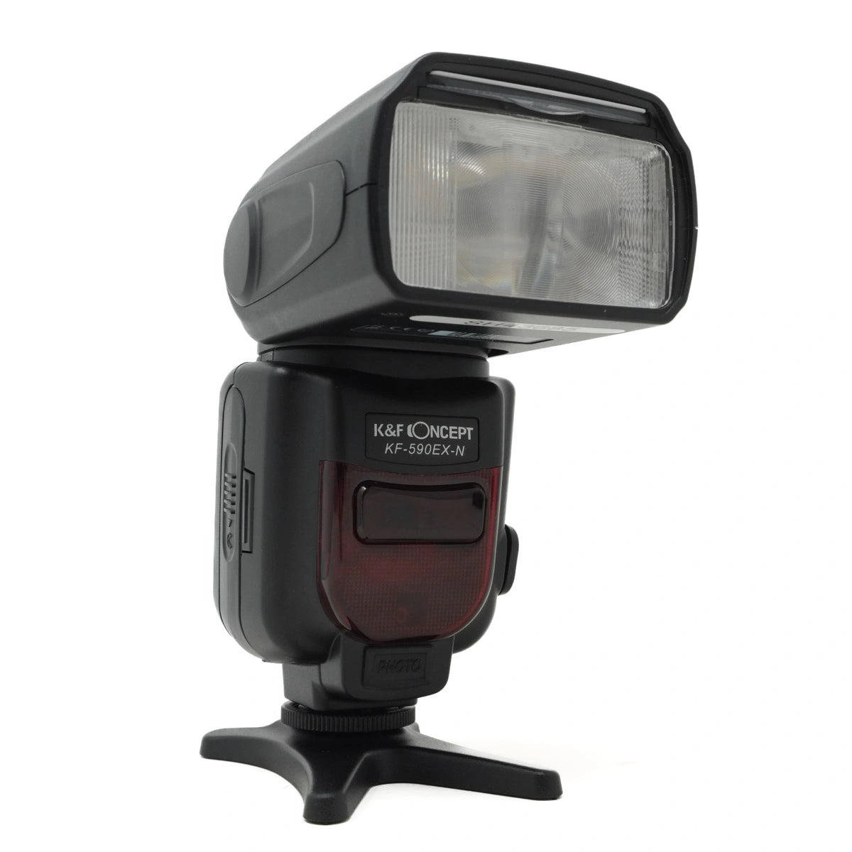 Camera flash with K&F Concept branding on a white background