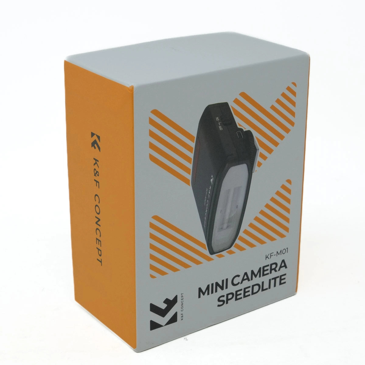 K&F Concept mini camera speedlite packaging on a white background