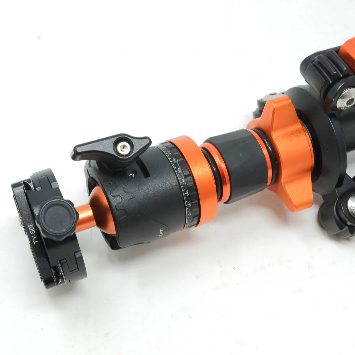 Used K&F D255C4 Carbon Fibre Tripod and Monopod - top angle 