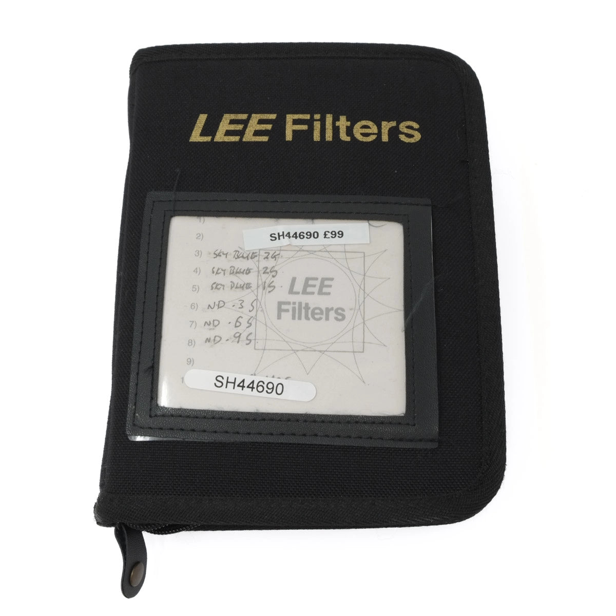 LEE Filters case with a filter inside on a white background