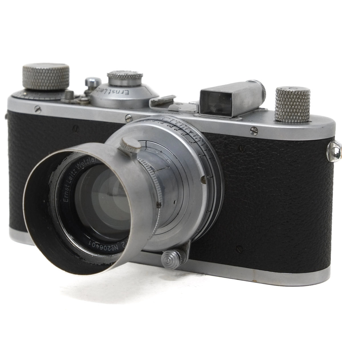 Used Leica 1c + 5cm Summar F2 Lens - Front angle