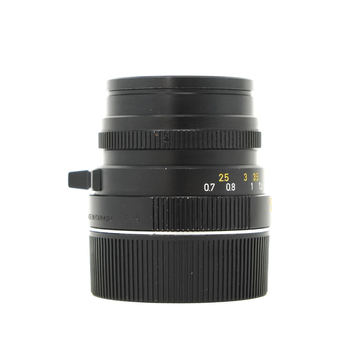 Used Leica Leitz Summicron-M V4. 50mm F2 Lens - side angle 