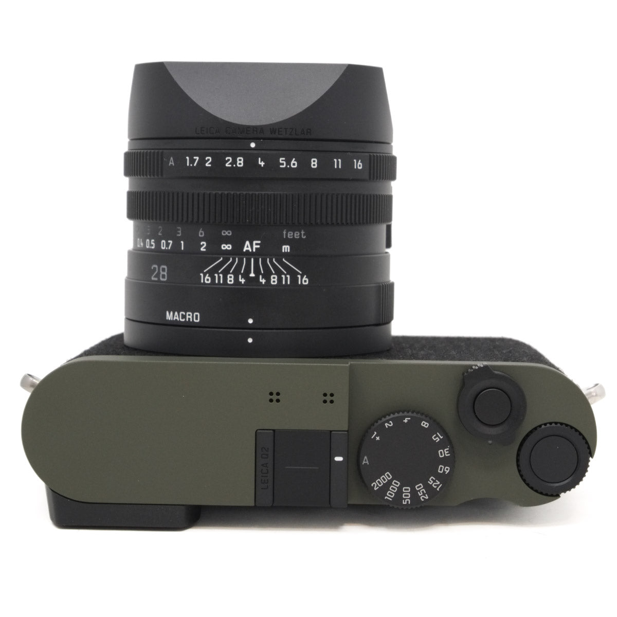Used Leica Q2 Monochrom "Reporter" Limited Edition Camera - top angle 