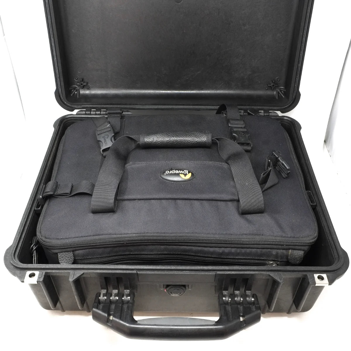 Used Lowepro Water Proof hard case with Omni Trekker insert - top inside angle 