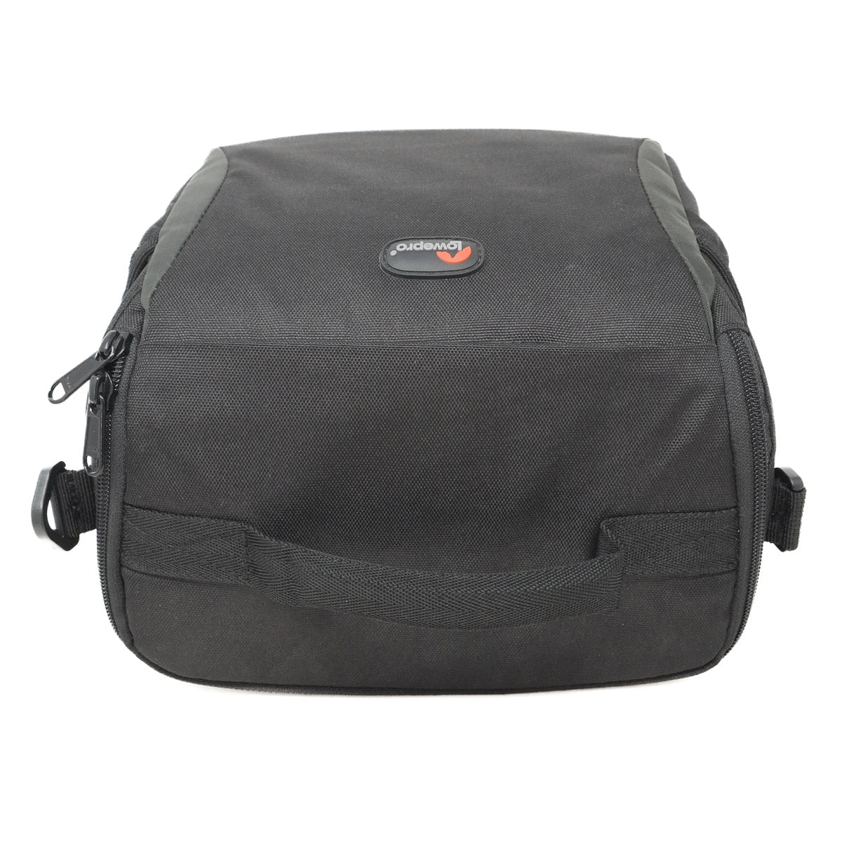 Black bag with a visible brand logo on a white background
