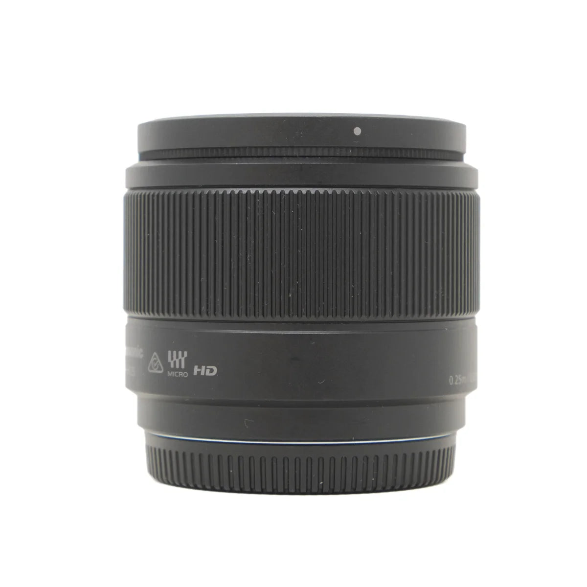 Used Lumix G 25mm f1.7 ASPH Lens - side angle 