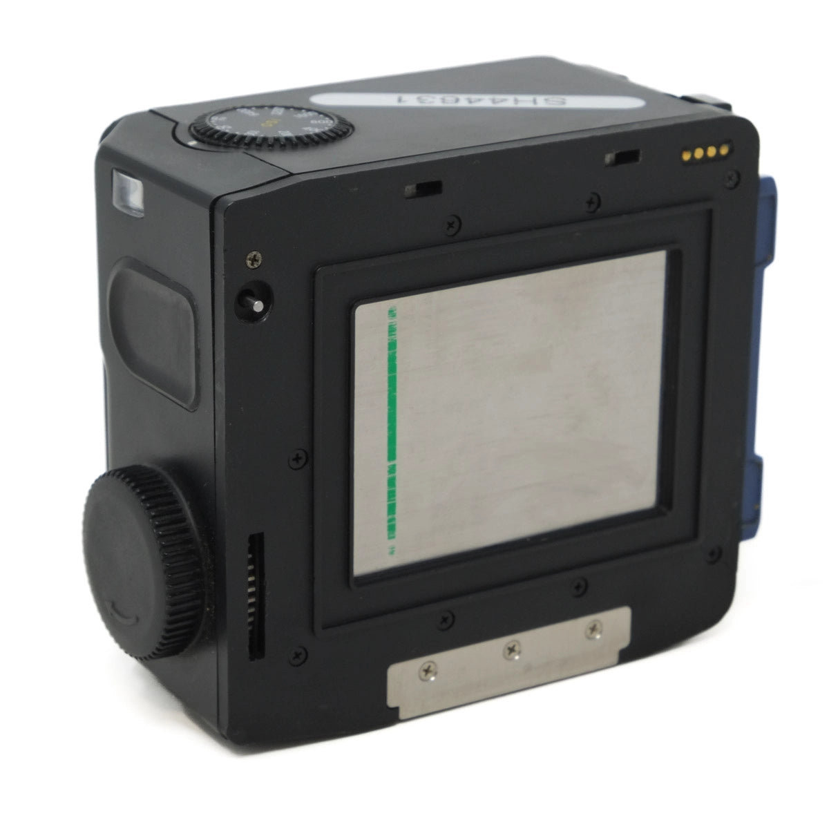 Used Mamiya 120 roll film back for Super, Pro and ProTL - front angle 