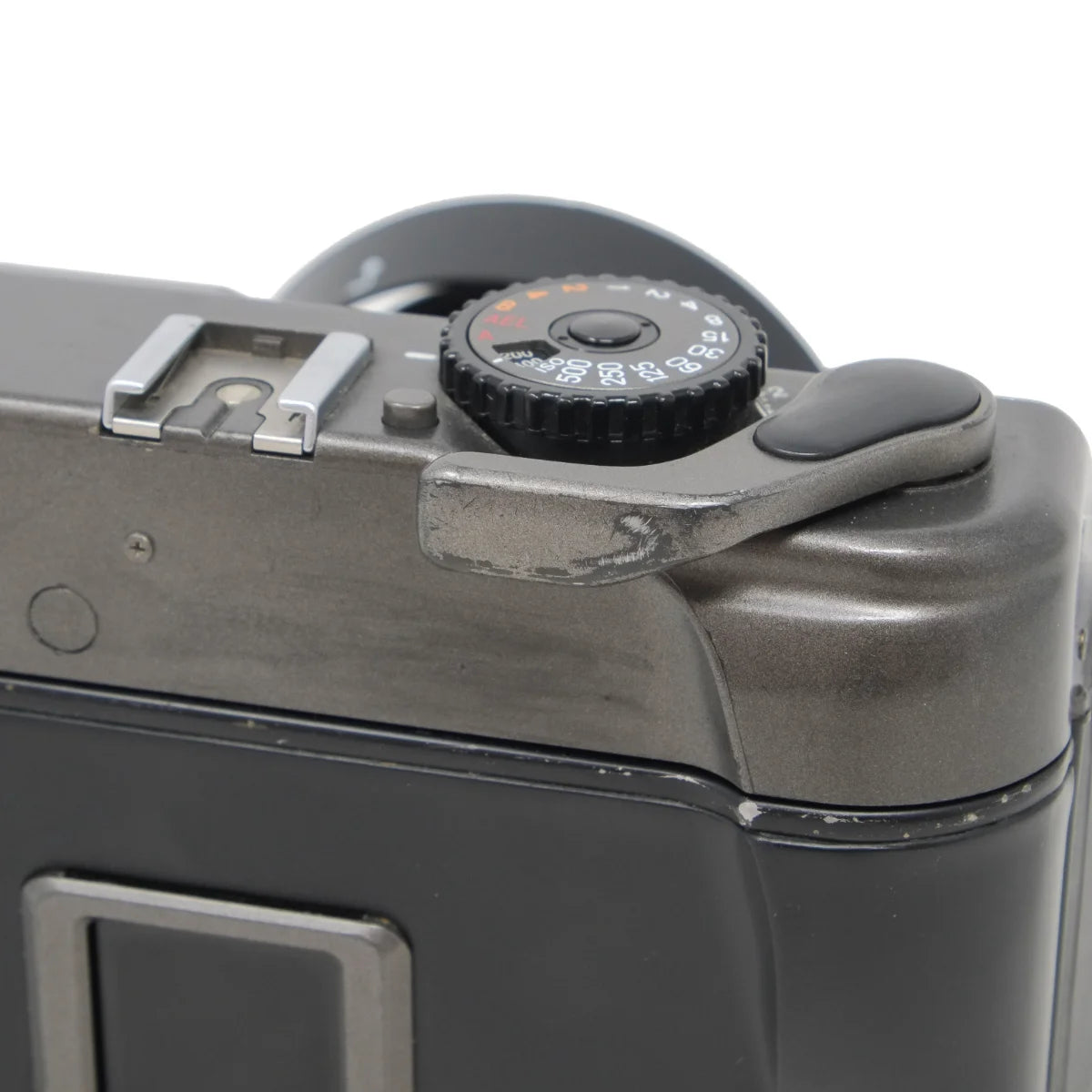 Used Mamiya 7 Film Camera + 65mm f4 Lens - Early Batch 'Sample' - back angle 