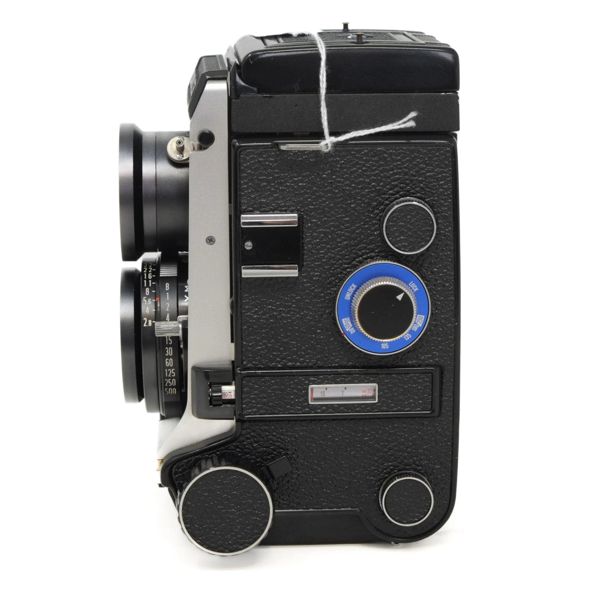 Vintage camera with a white background