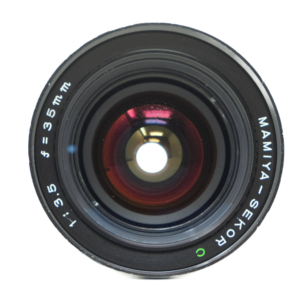 Used Mamiya Sekor C 35mm F3.5 M645 Lens - top angle 