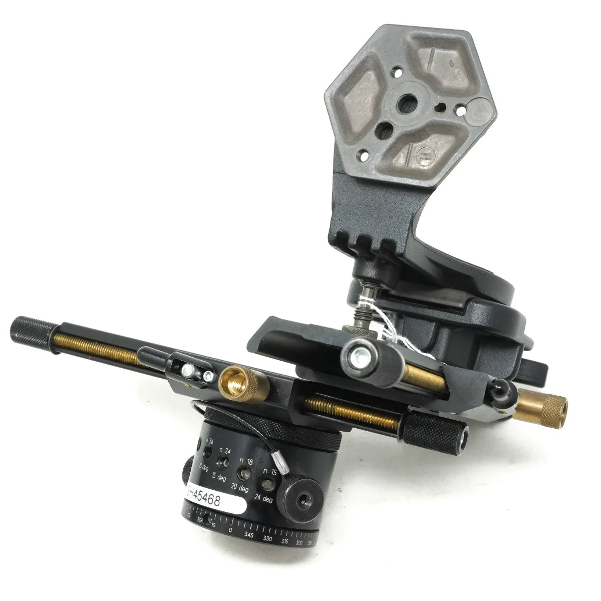 Used Manfrotto 303 PM Geared Tripod Head - side angle 