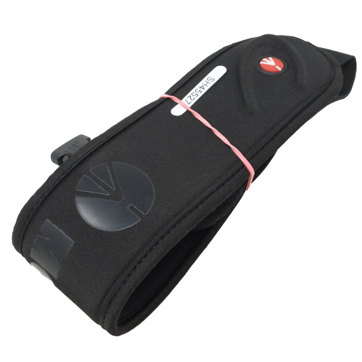 Manfrotto shoulder strap, shown on a plain white background.