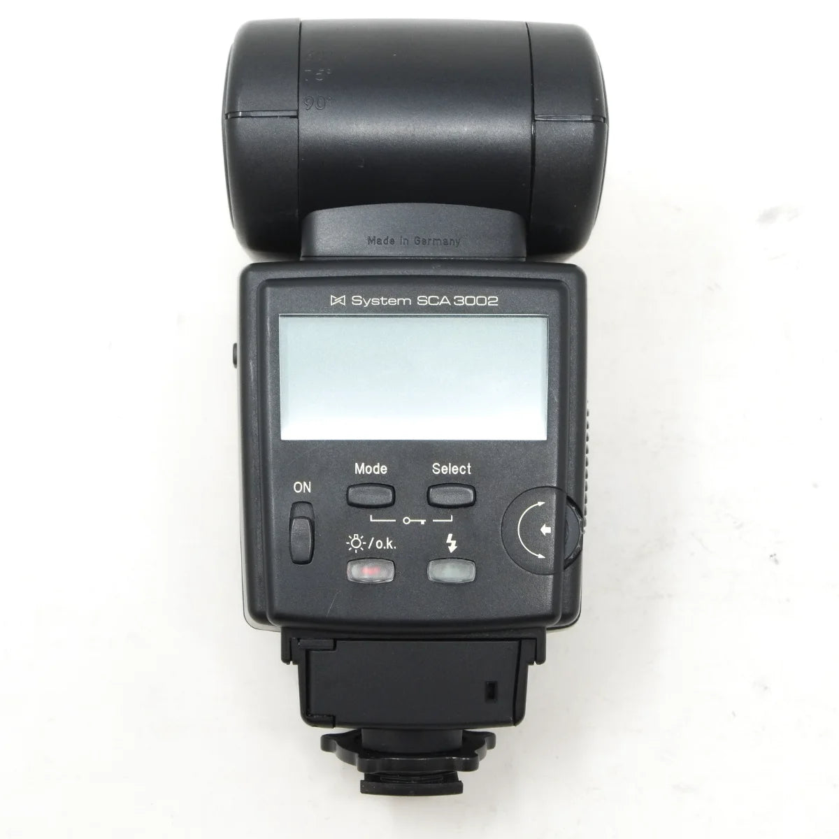 Used Metz 54 MZ-3 Bounce TTL flash for Contax/Yashica - back angle 