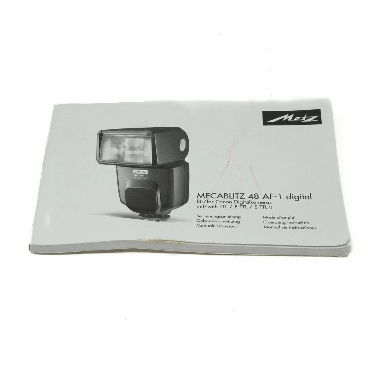 Used Metz Mecablitz Speedlight Flash for Canon - Instructions 