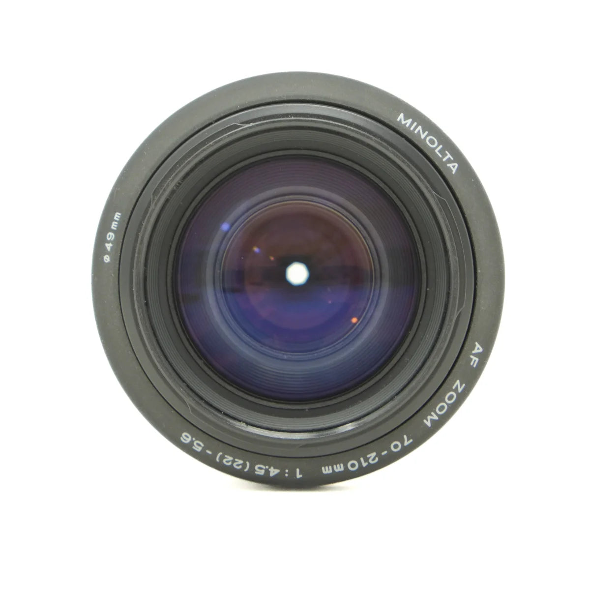 Used Minolta AF Zoom 70-210mm F4.5 in Sony A mount - top angle 