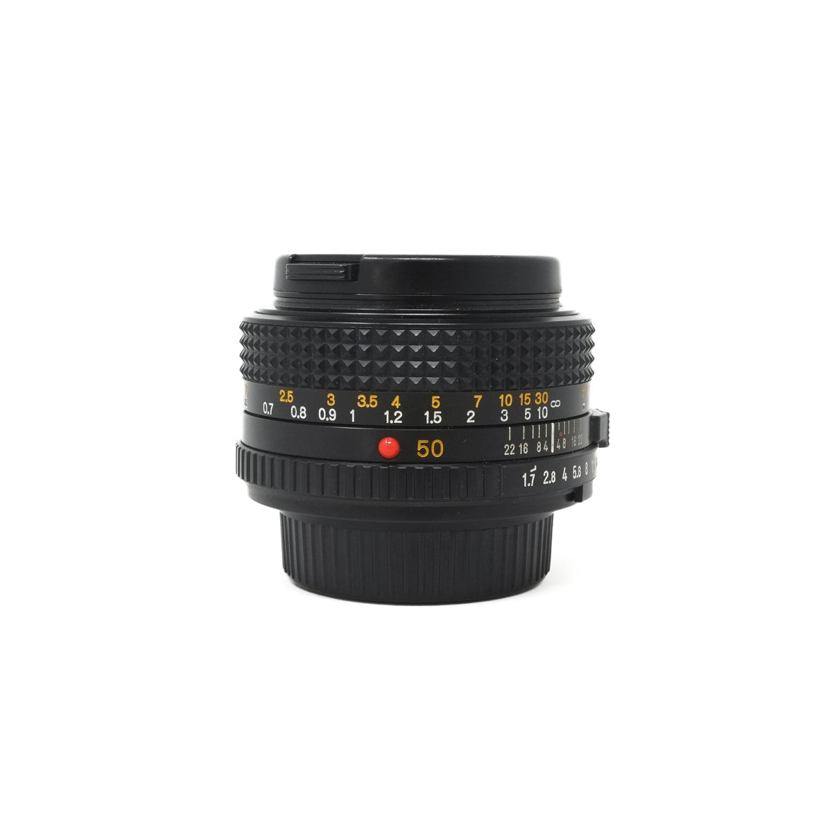 Used Minolta MD 50mm F1.7 Lens - Front angle 