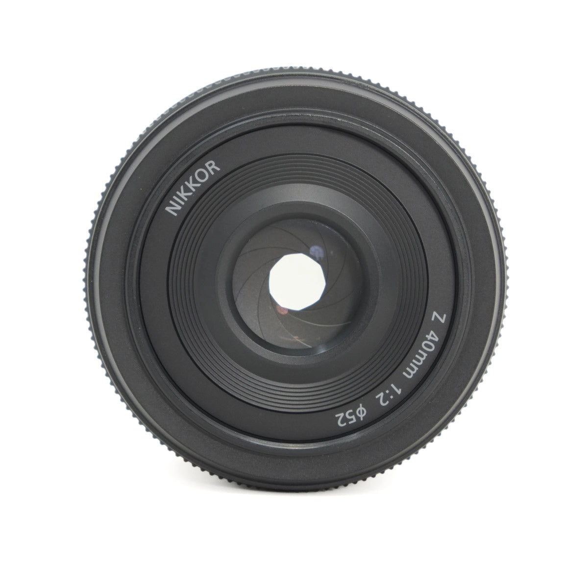 Used Nikon 40mm f2 Prime Lens - top angle 