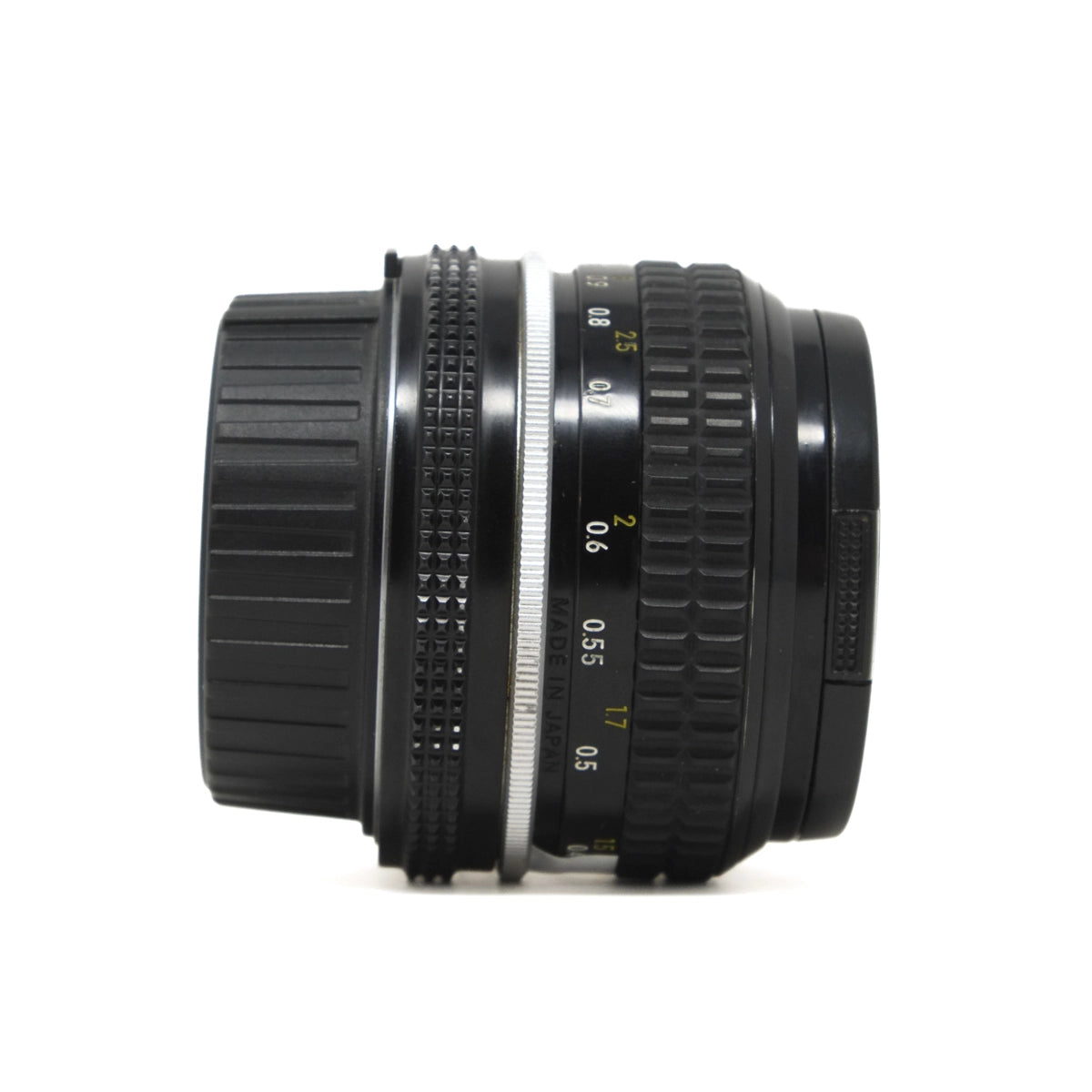 Used Nikon 50mm F2 lens - Side angle 