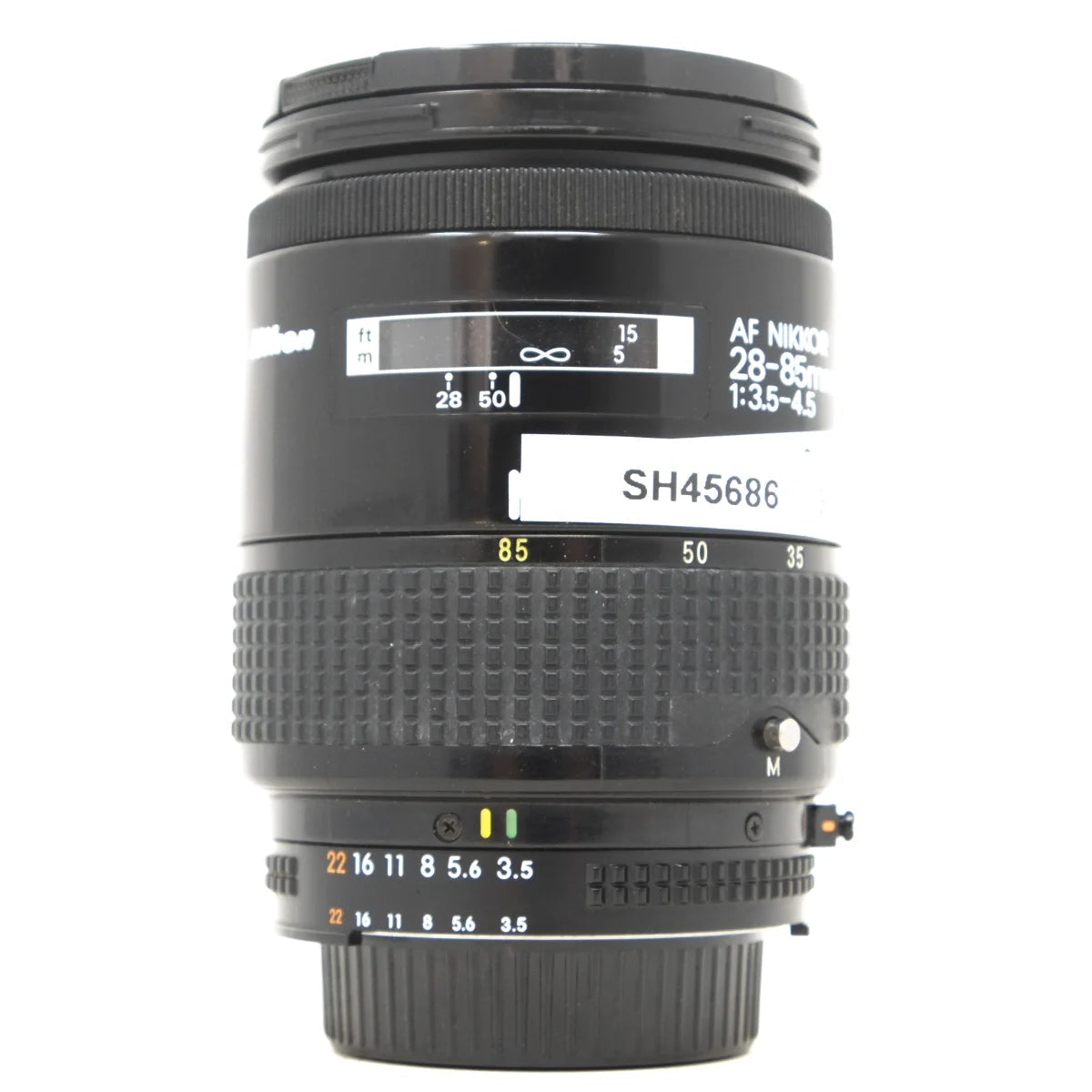 Used Nikon AF 28-85mm F3.5-4.5 - front angle 