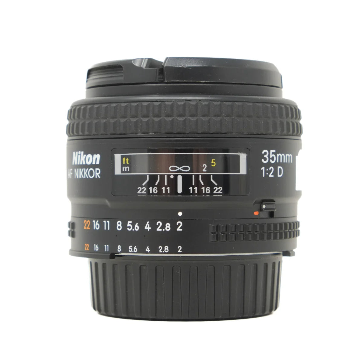 Used Nikon AF 35mm F2 D Prime lens - front angle