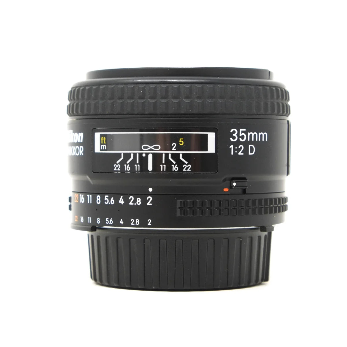 Used Nikon AF Nikkor 35mm F2D Lens - front angle 