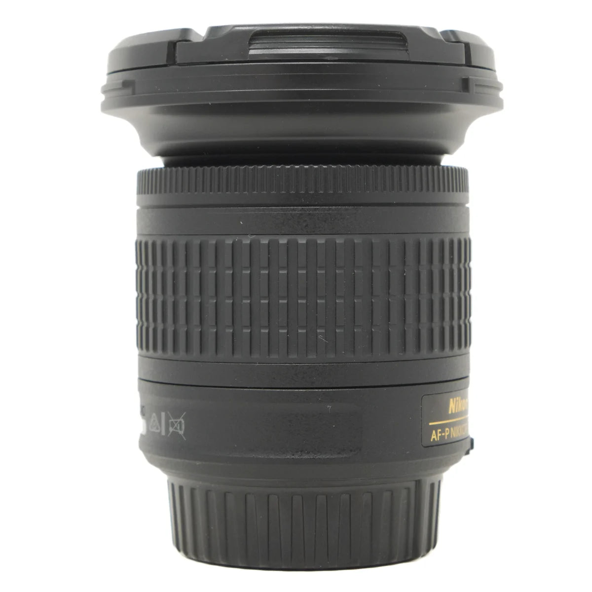 Used Nikon AF-P 10-20mm f4.5-5.6 G VR Lens - side angle 