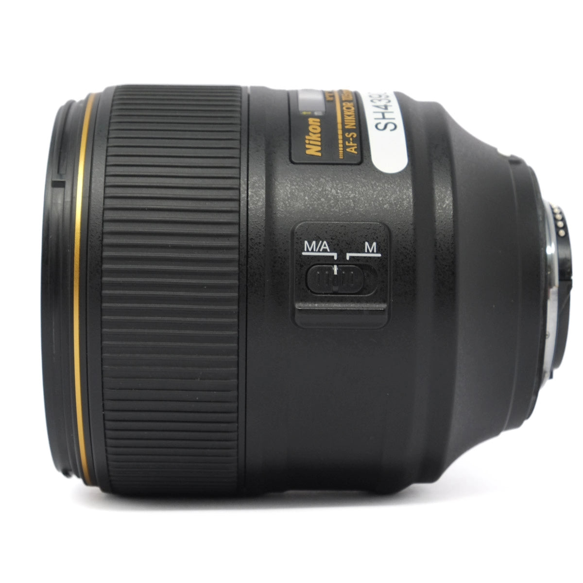 Used Nikon AF-S 105mm f1.4E ED Lens - side angle 