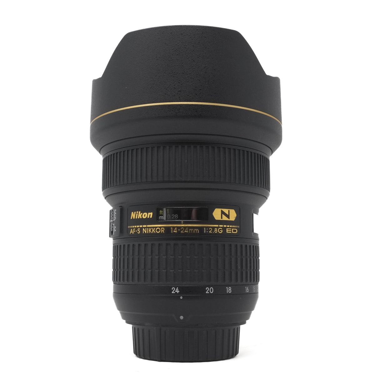 Used Nikon AF-S 14-24mm F2.8G ED Lens - Front angle 