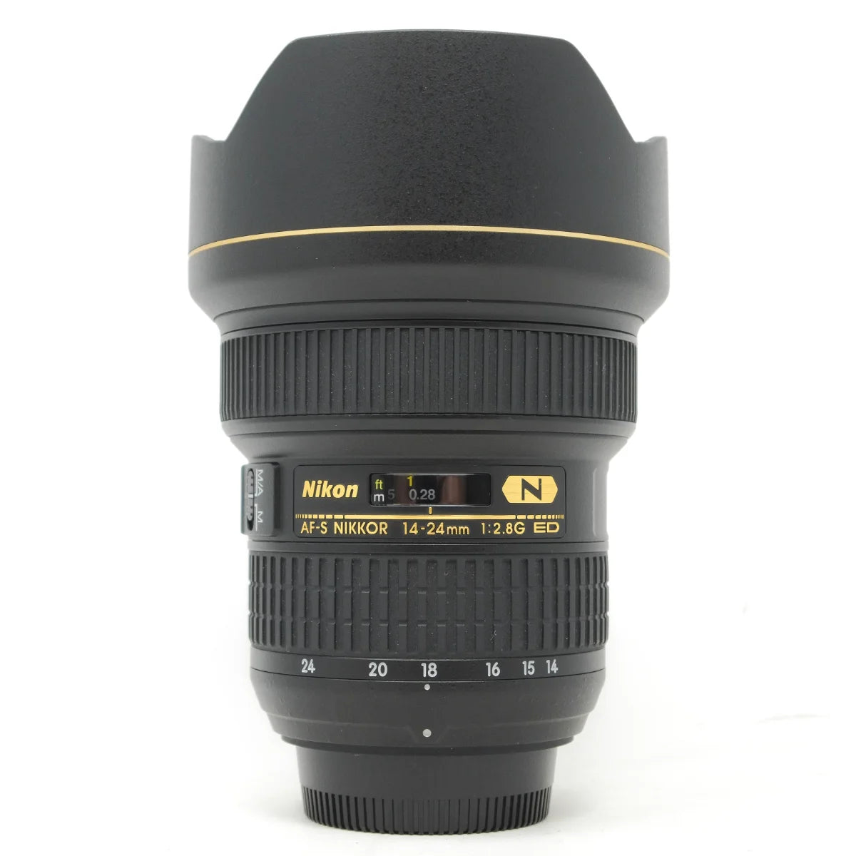 Used Nikon AF-S 14-24mm F2.8G ED Lens - front angle 