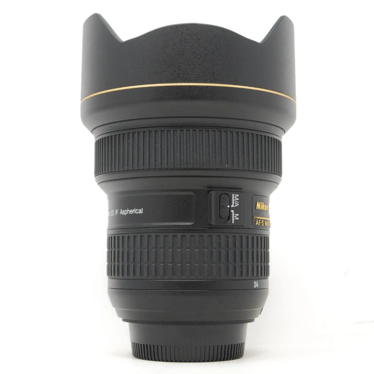 Used Nikon AF-S 14-24mm F2.8G ED Lens - side angle 