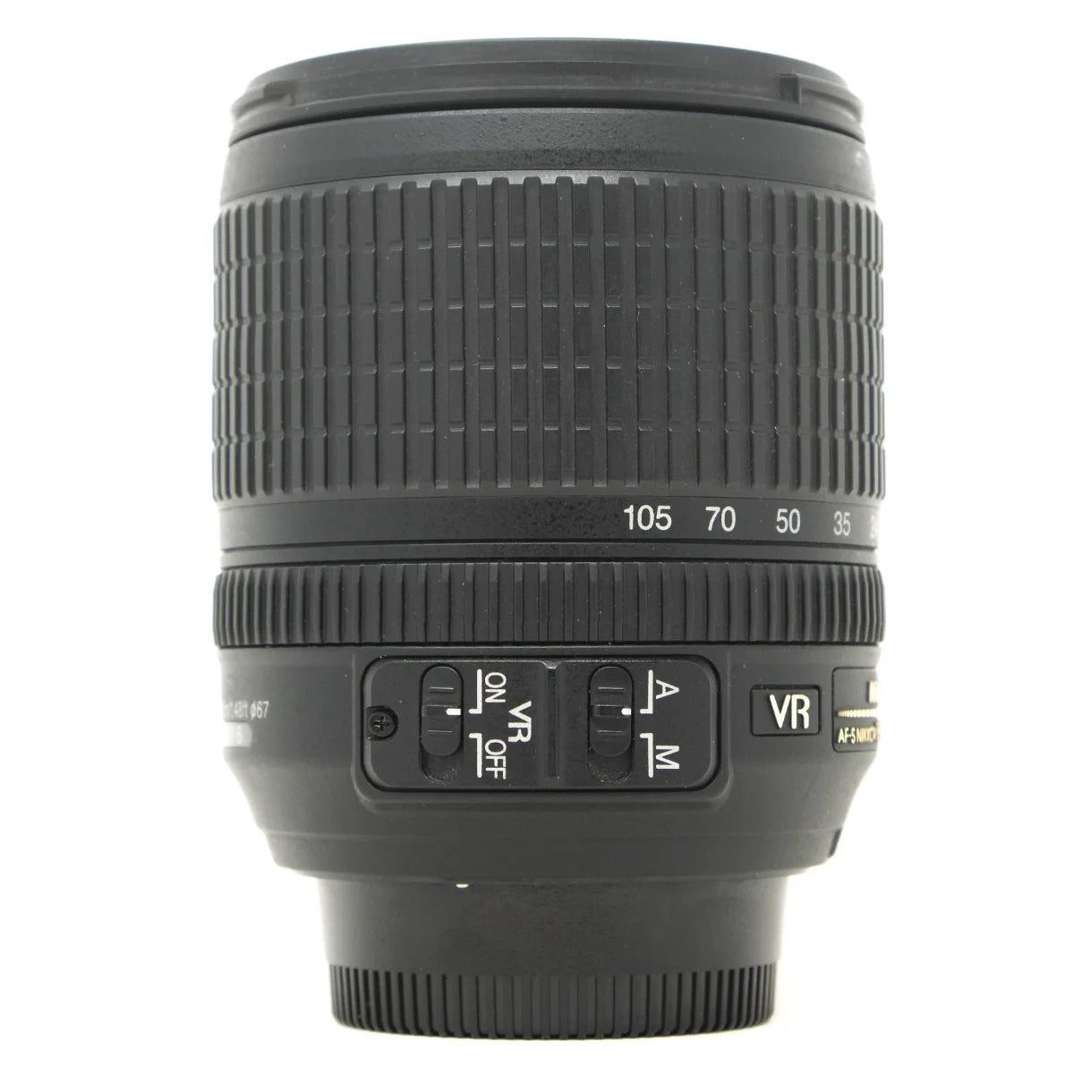 Used Nikon AF-S 18-105mm F3.5-5.6G ED VR DX Lens - side angle 