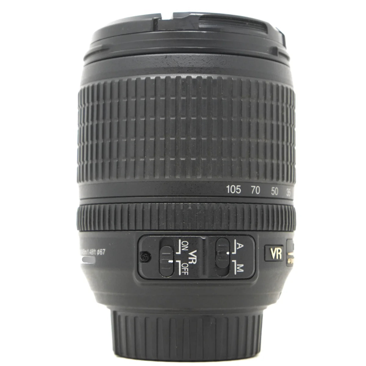 Used Nikon AF-S 18-105mm F3.5-5.6G ED VR Lens - side angle 
