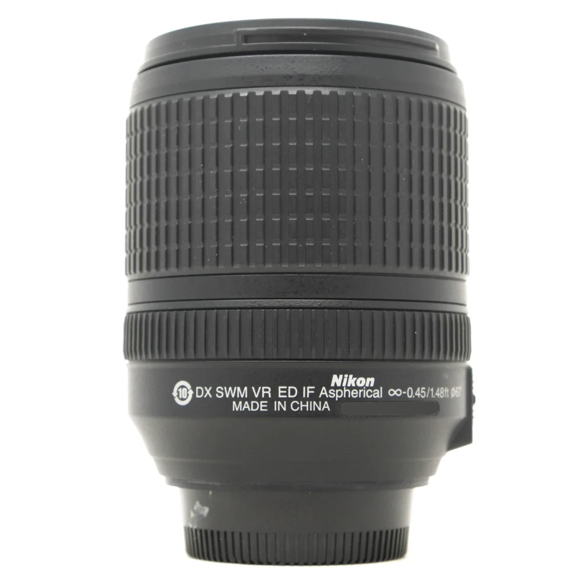 Used Nikon AF-S 18-140mm F3.5-5.6G ED VR lens - side angle 