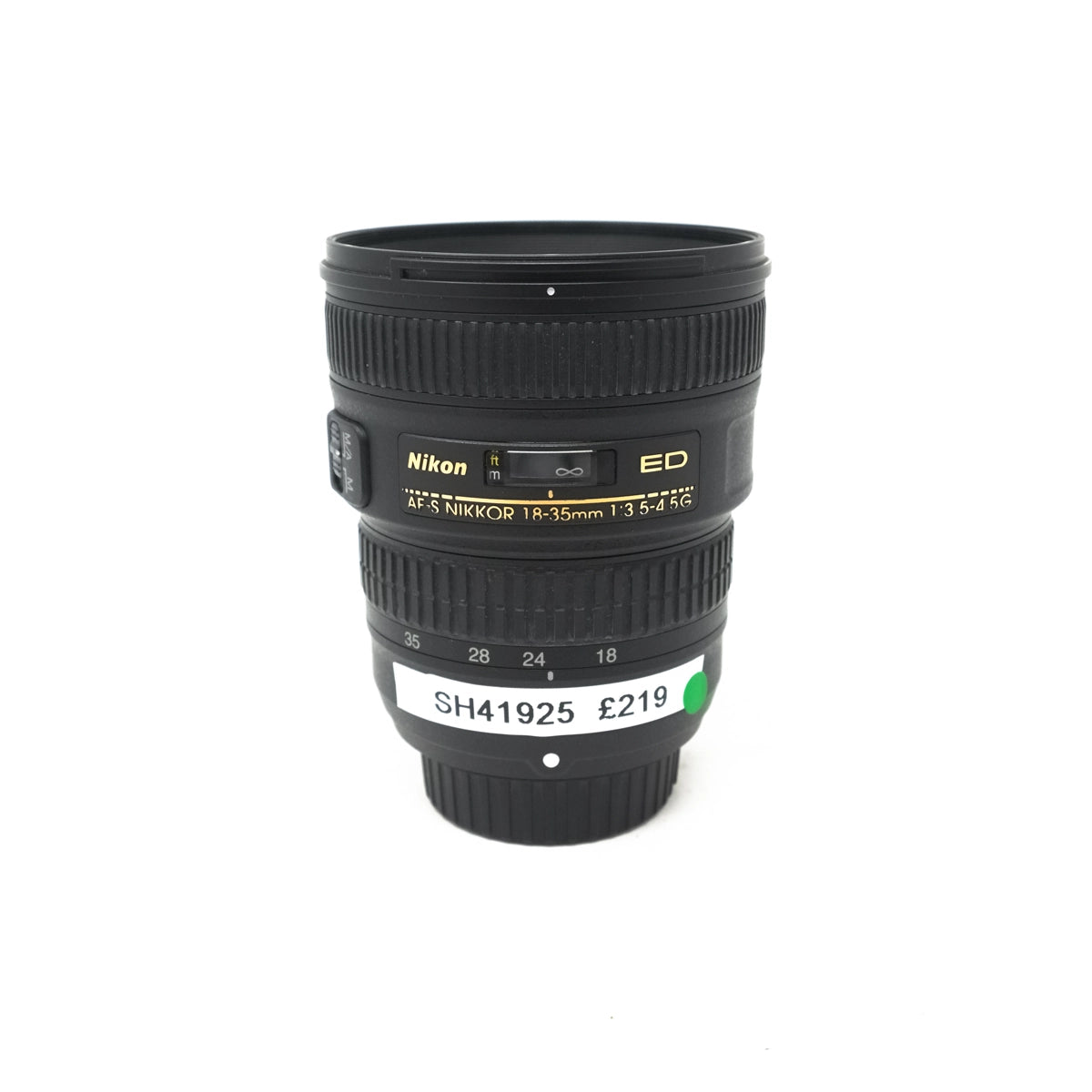 Used Nikon AF-S 18-35mm F3.5-4.5 ED Lens - Front angle 