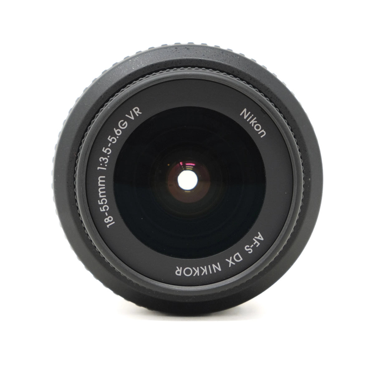 Nikon camera lens on a white background