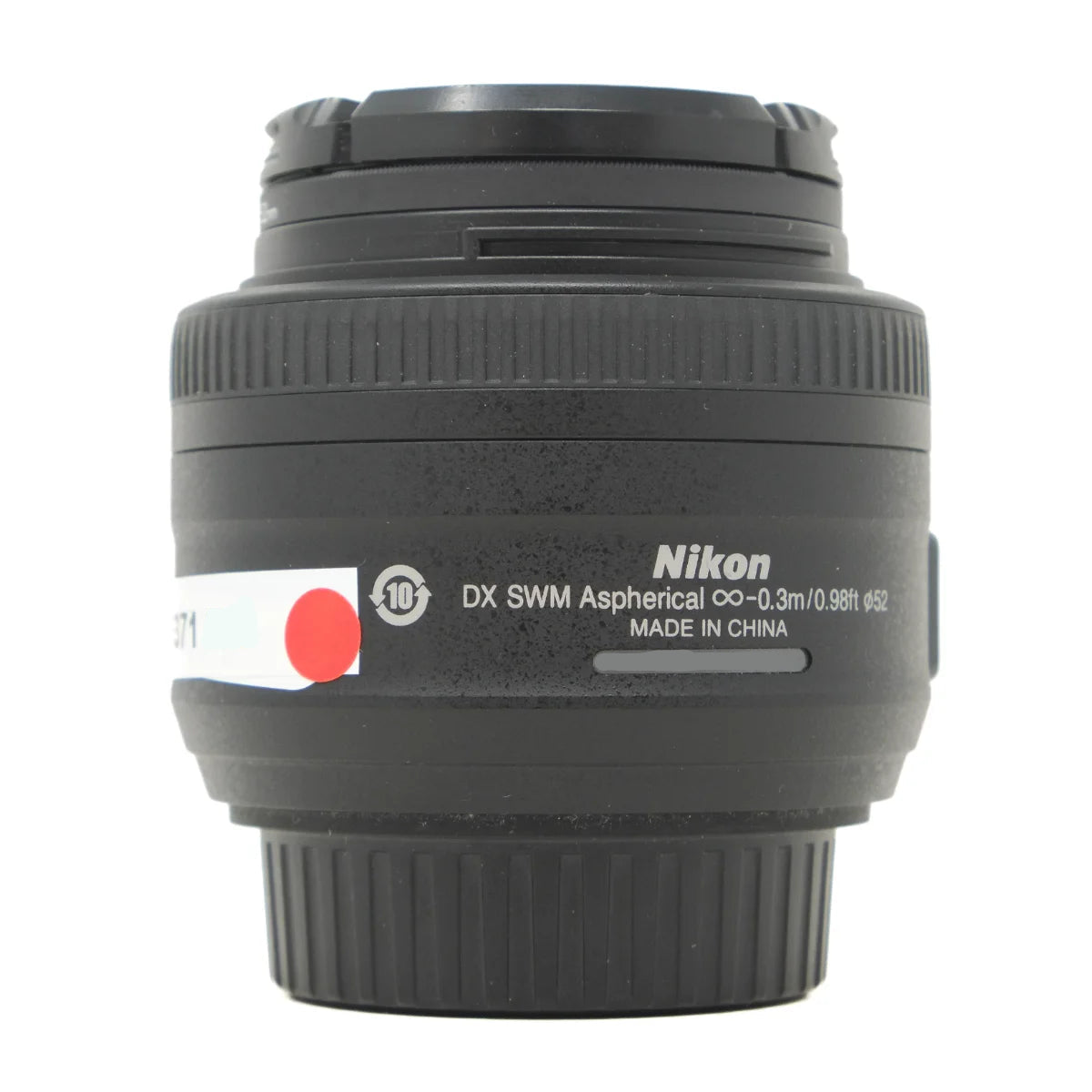 Used Nikon AF-S 35mm F1.8G DX Lens - side angle 