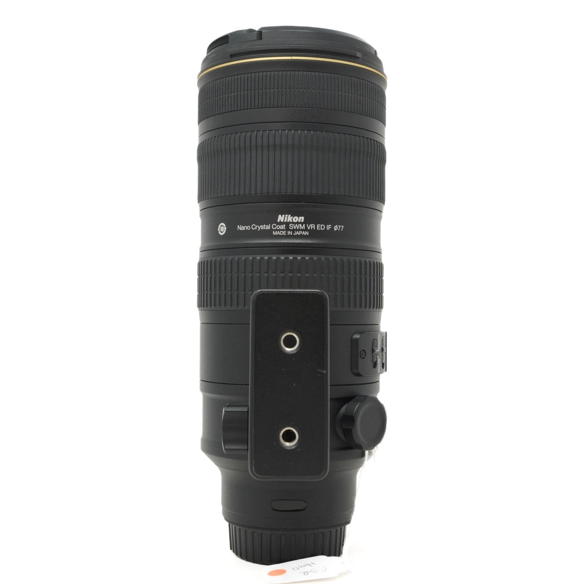 Nikon camera lens on a white background