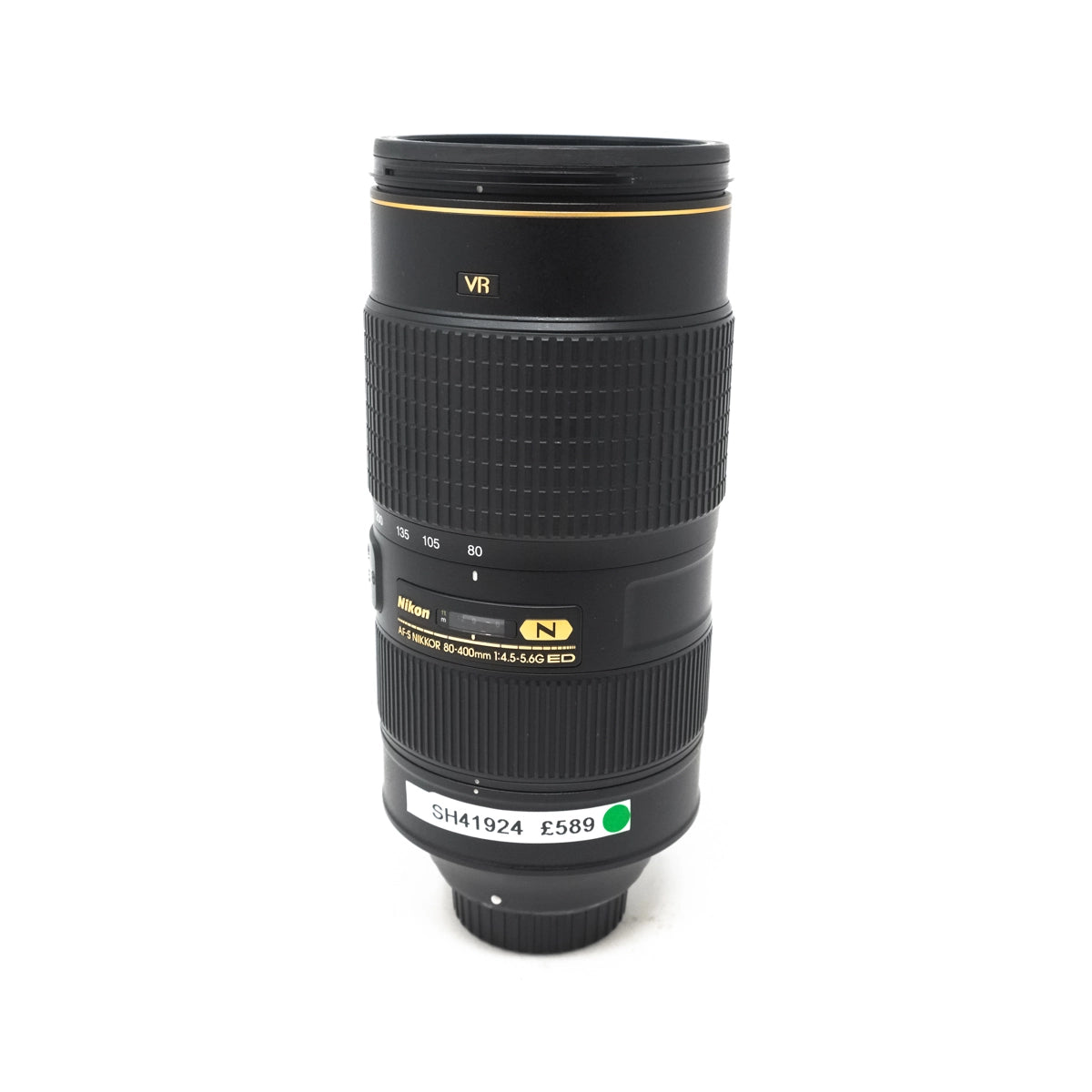 Used Nikon AF-S 80-400mm F4.5-5.6 VR ED II Lens - Boxed - Front angle