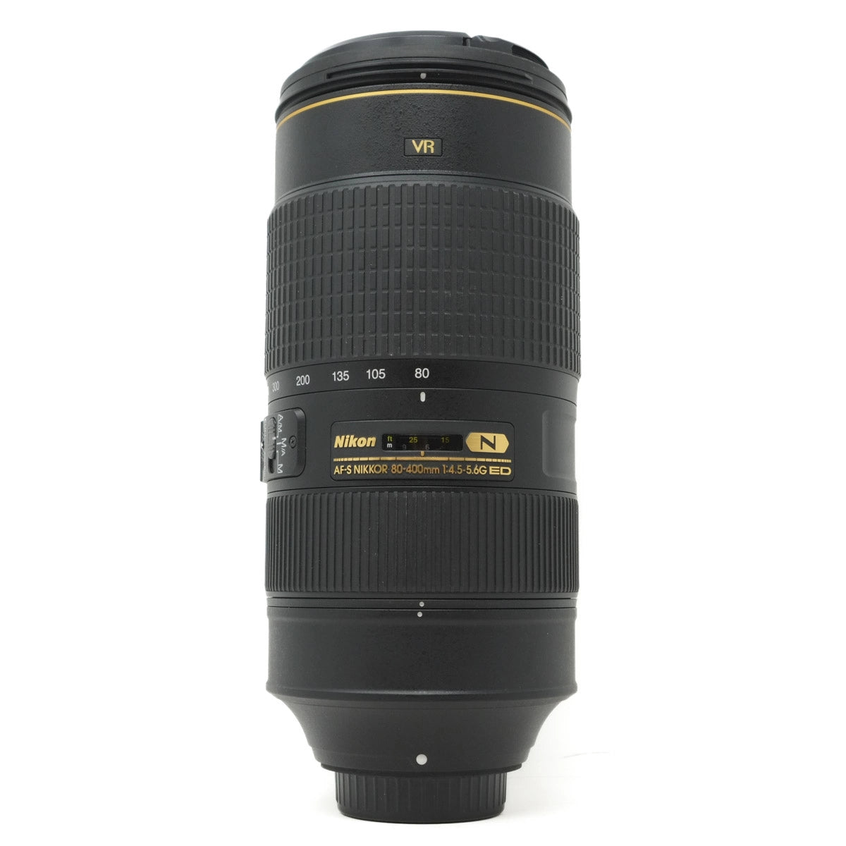 Used Nikon AF-S 80-400mm F4.5-5.6G ED VR lens - front angle 
