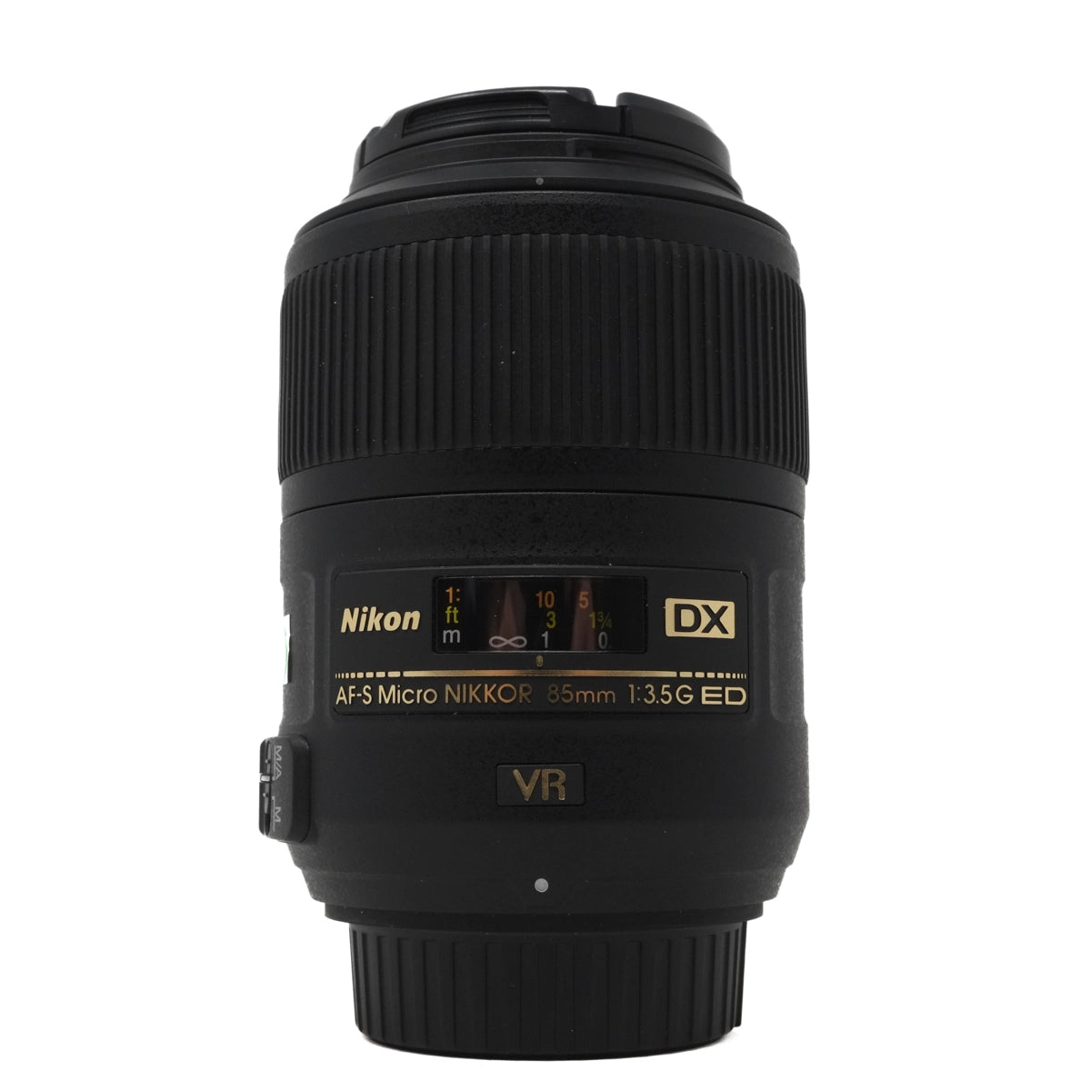 Used Nikon AF-S 85mm F3.5G Micro ED Lens - Front angle